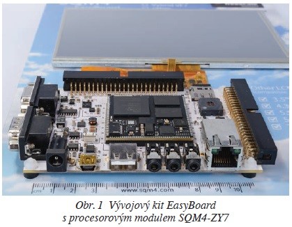 Obr. 1 Vývojový kit EasyBoard s procesorovým modulem SQM4-ZY7